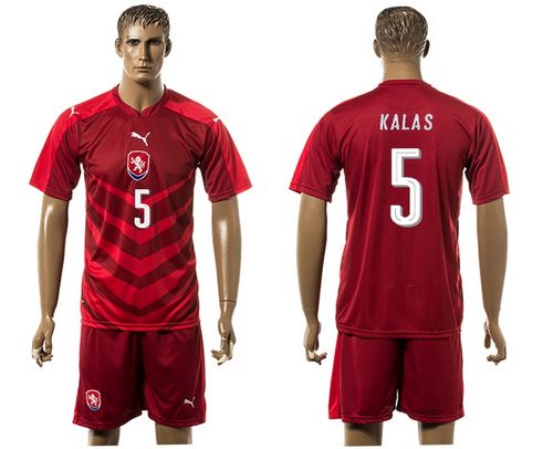 Czech #5 Kalas Red Home Soccer Country Jersey - Click Image to Close